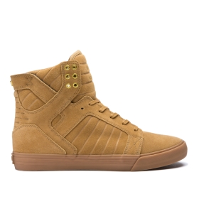 Dámské Kotníkové Boty Supra SKYTOP Tan/Lt Gum | CZ-78187